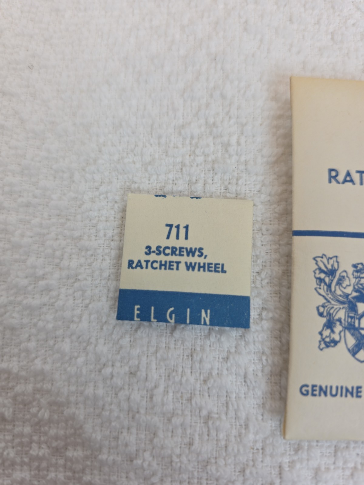 Genuine Elgin 3 Screws, Ratchet Wheel #711 Watch Parts NOS