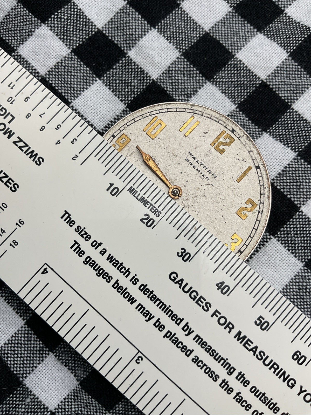 Waltham Grade: No.209 Mechanical Pocket Watch Movement Dial For Repair 23