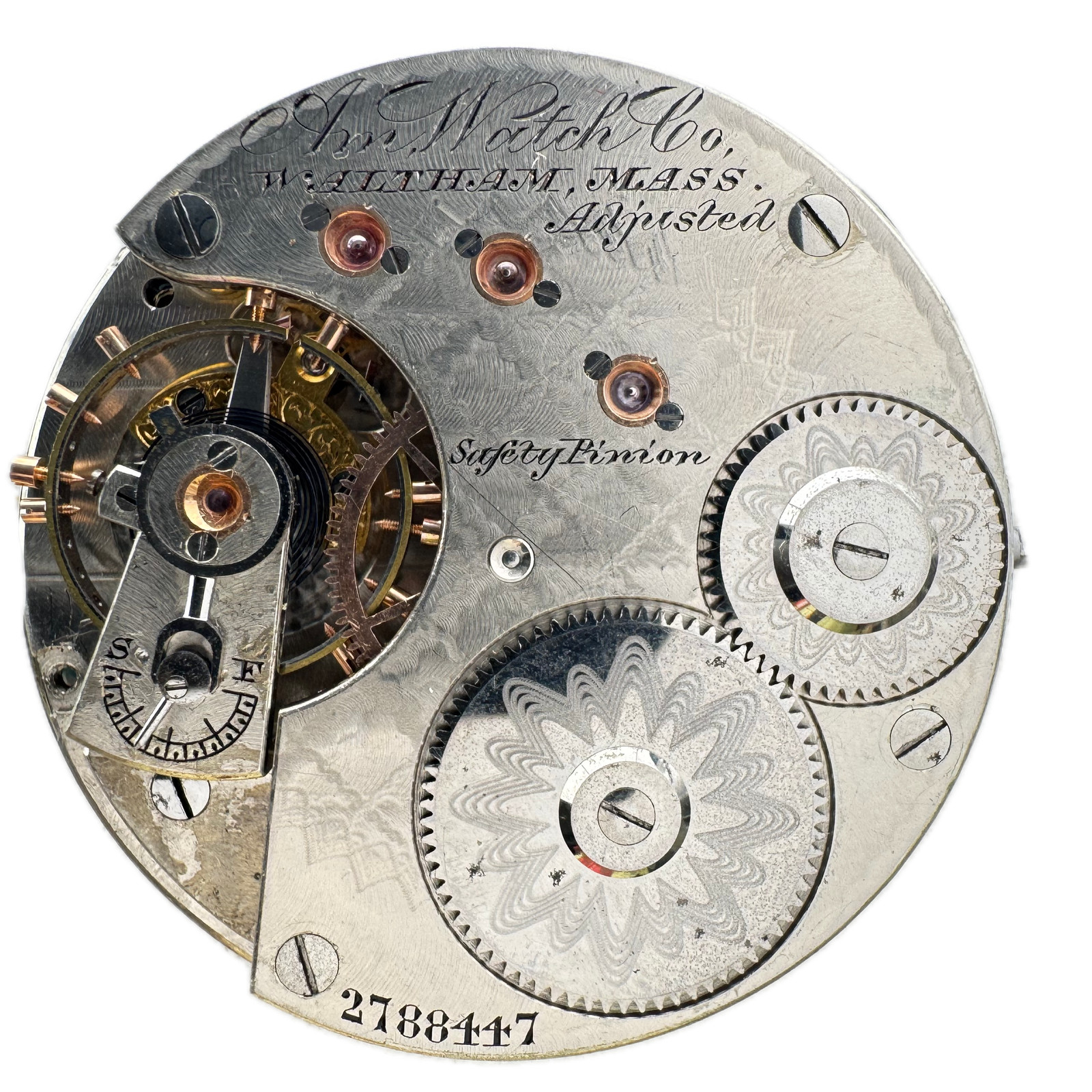 Antique 16s 1887 Waltham Roman Mechanical Hunter Pocket Watch Movement Am.W.Co.