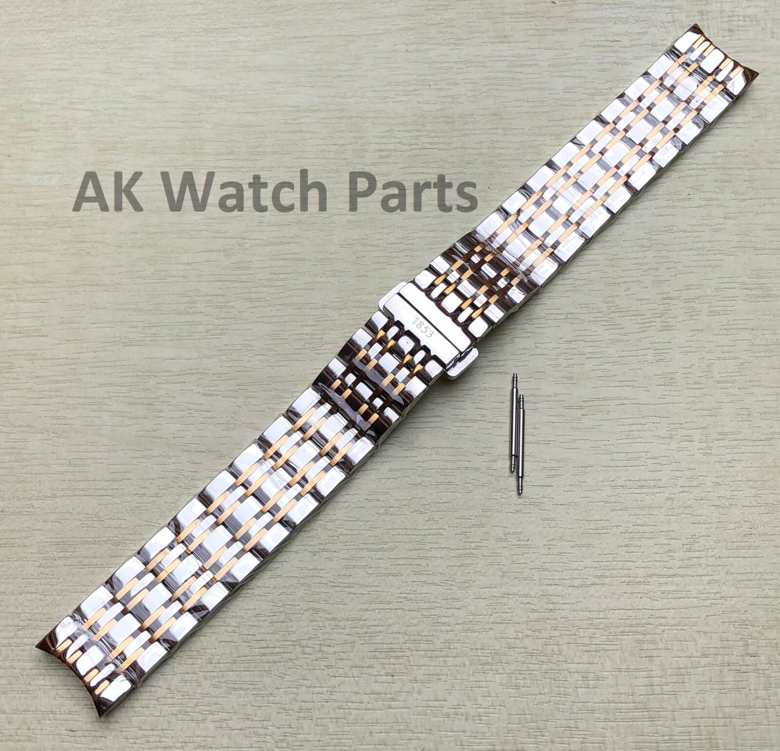 19mm TWO-TONE Strap Fits Tissot Carson T085407A T085410A Bracelet/Band Watch