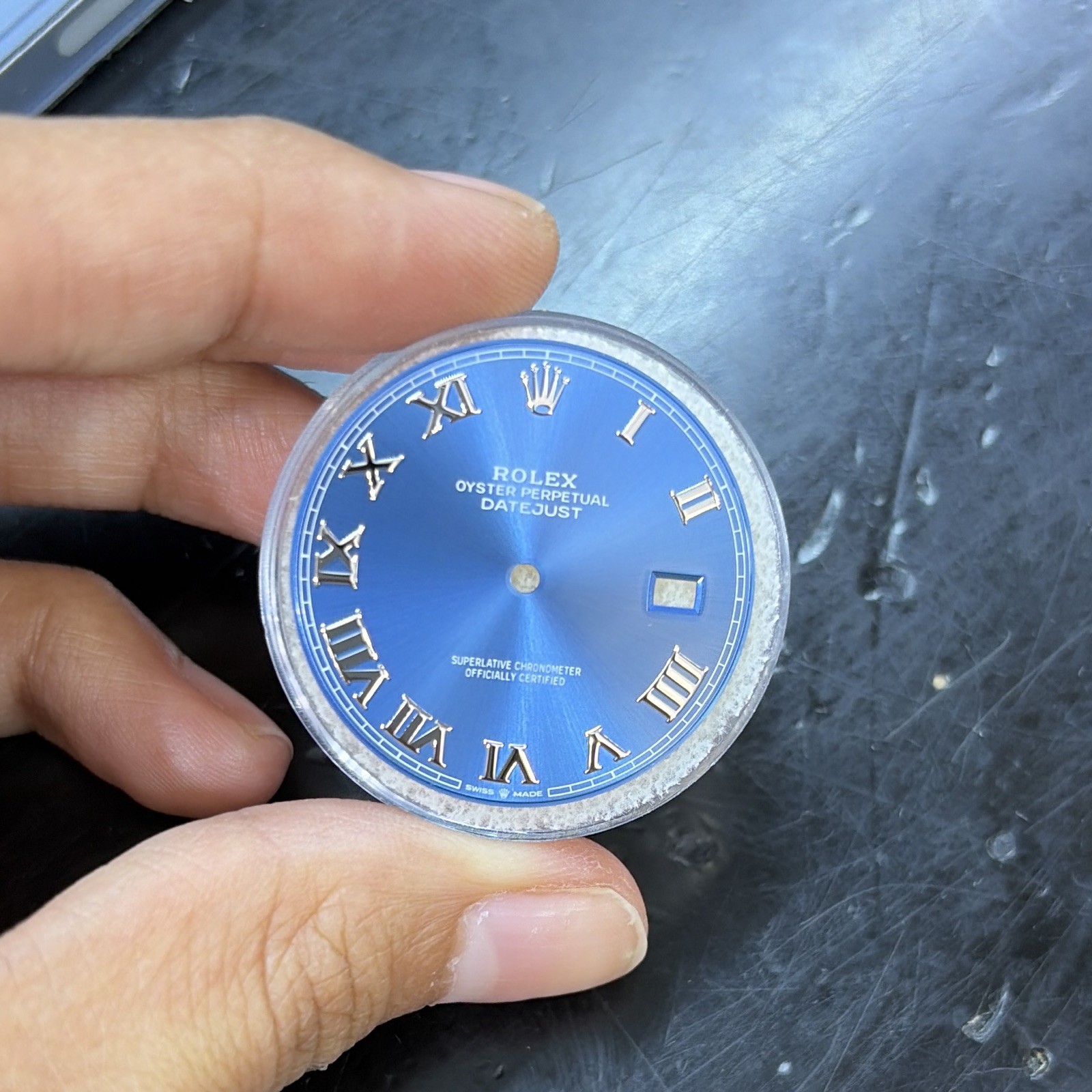 Rolex Datejust 41mm Blue Roman Numerals Gold w/ Date Window 126334