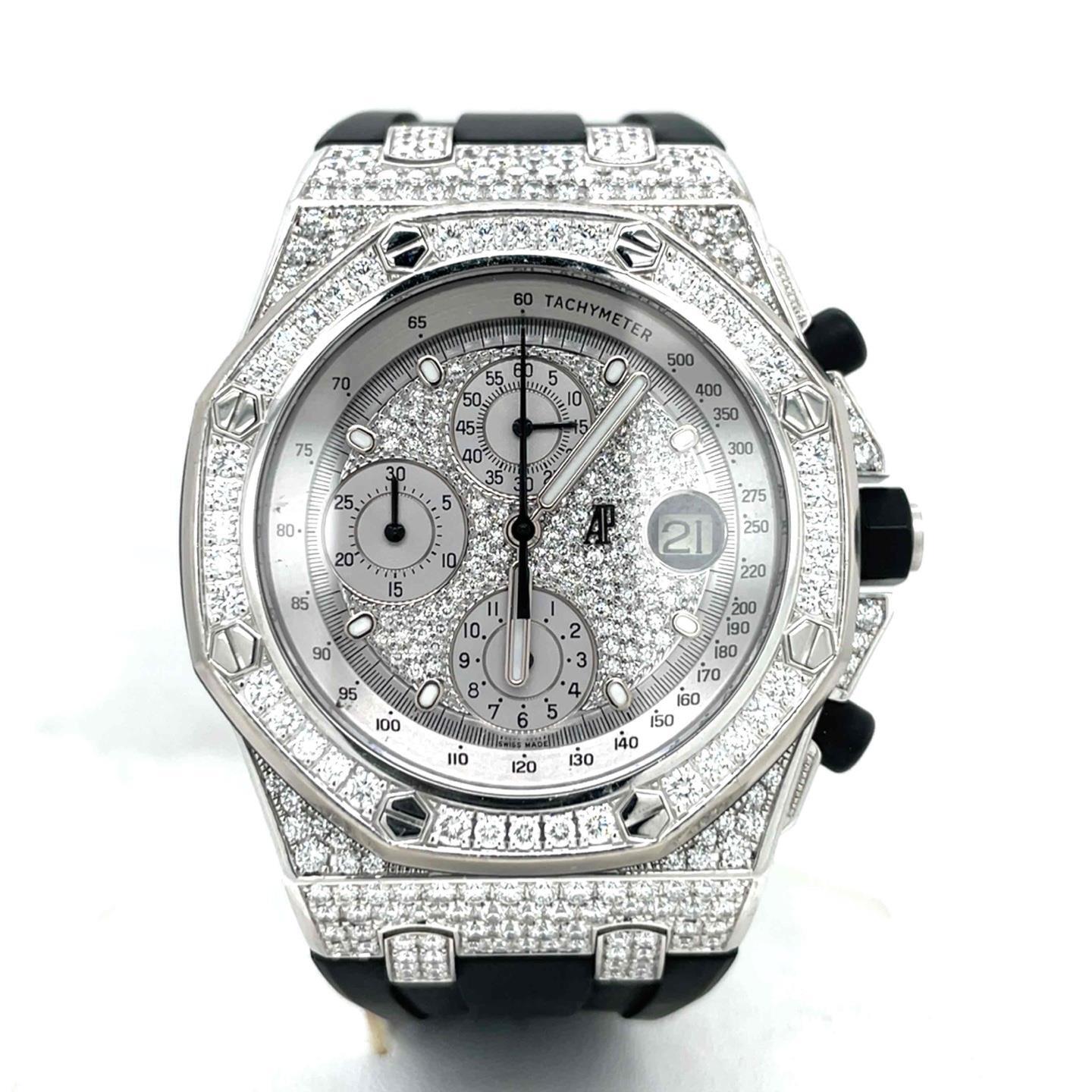 Audemars Piguet Royal Oak Offshore 42mm 18k White Gold Factory Diamond 26067BCZZ
