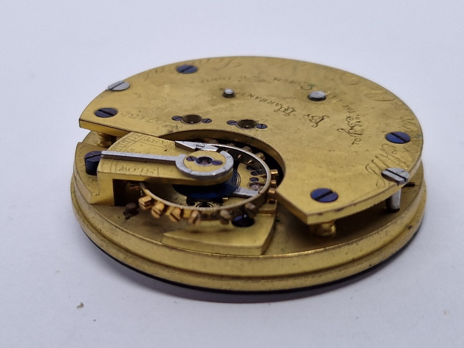 Antique J W Benson pocket watch movement Queen Victoria movement