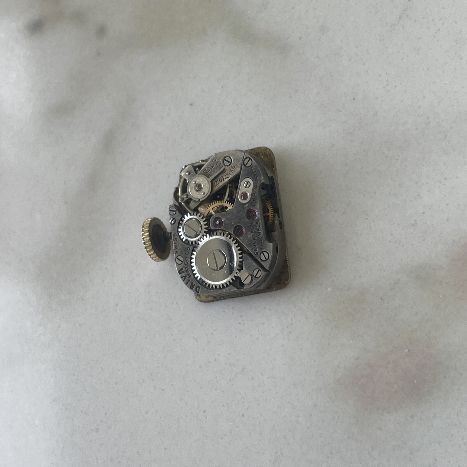 National wind up Swiss watch movement & dial 17 jewel Driva Watch Co. auctions