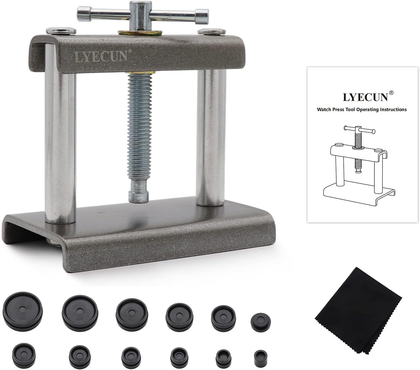 LYECUN Watch Press Tool, Crystal Press, Back Case Closer for Closing the Cover,