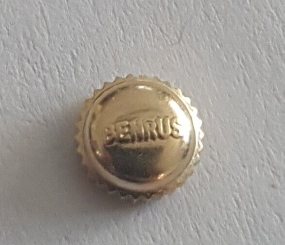 Benrus Water Resistant Gold Plated Crown