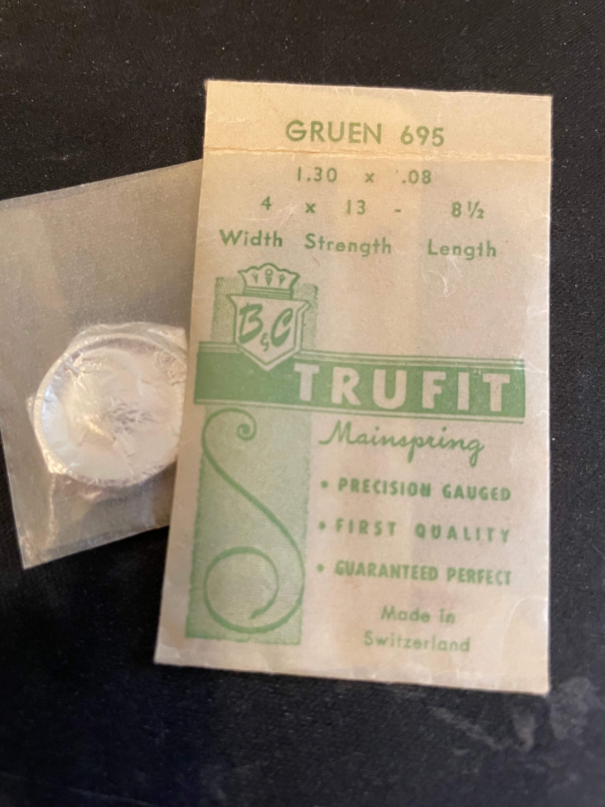 TRUFIT Mainspring for Gruen caliber 695 – Steel