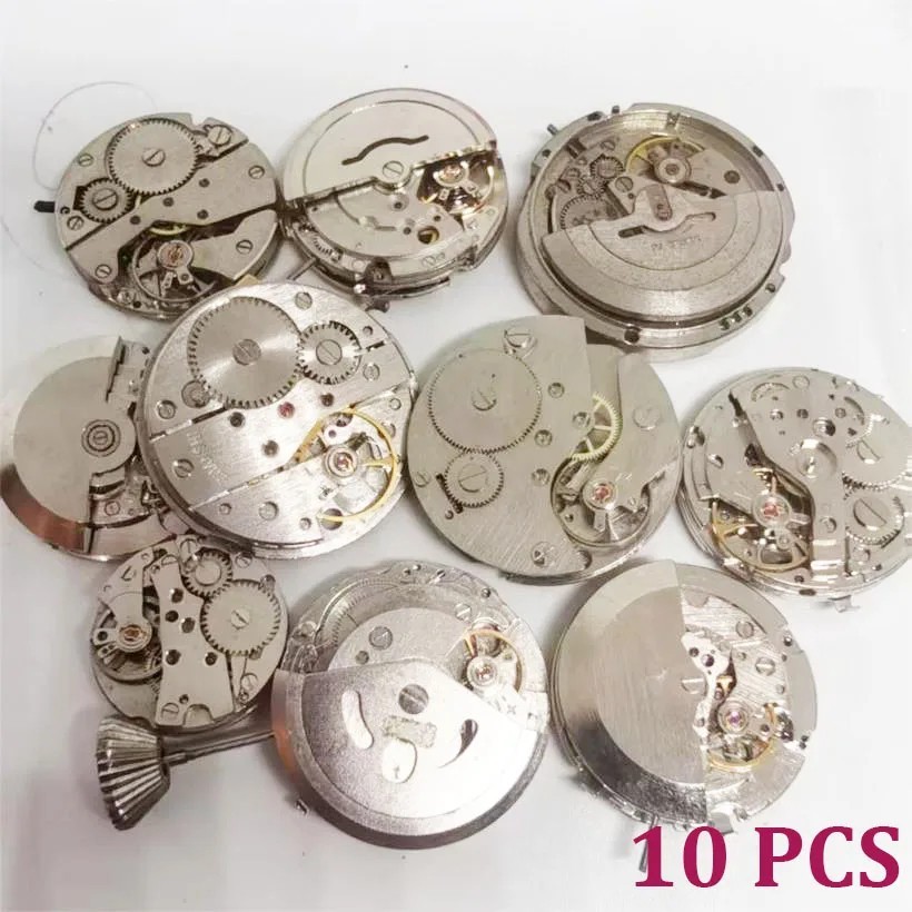 10pcs Watch Movement Parts Mechanical Steampunk Practice Disassemble Repair Kit