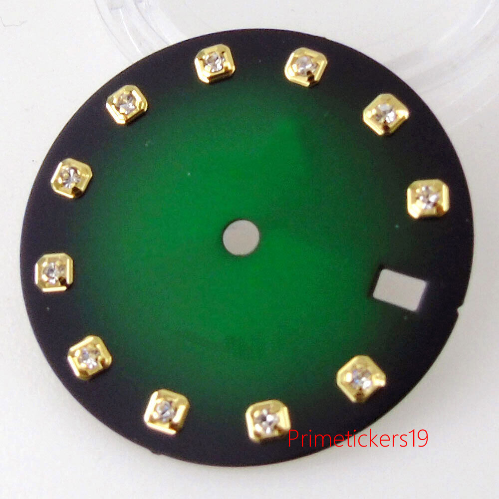 29mm Multicolor Gradient/Sunburst Watch Dial Diamond Indices Fit NH35A Movement