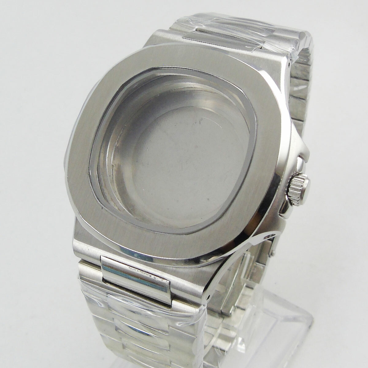 39mm Square Stainless Steel Watch Case Sapphire Glass For MIYOTA 8215 821A ETA