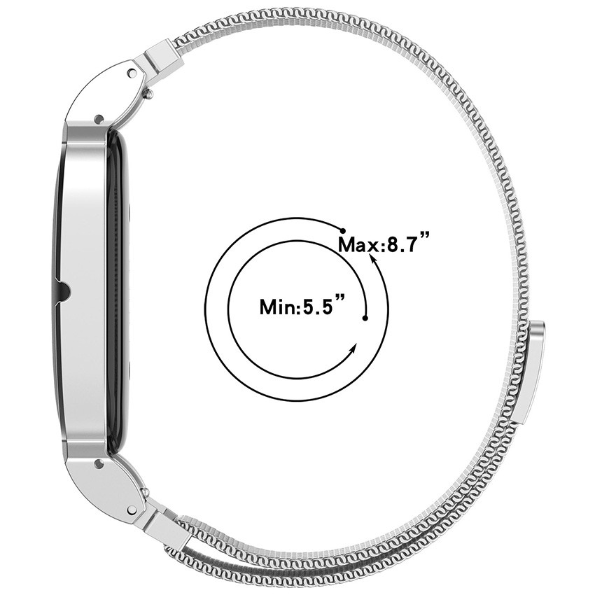 For Google Fitbit Air Metal Frame Strap Watch Band Stainless Steel Bracelet