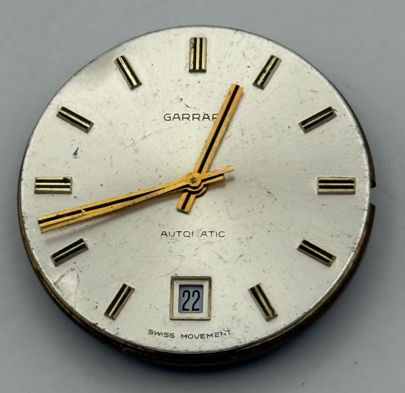 MSR S76/28 Watch Movement Garrard Date 21 Jewels Automatic Vintage Parts 30.5mm
