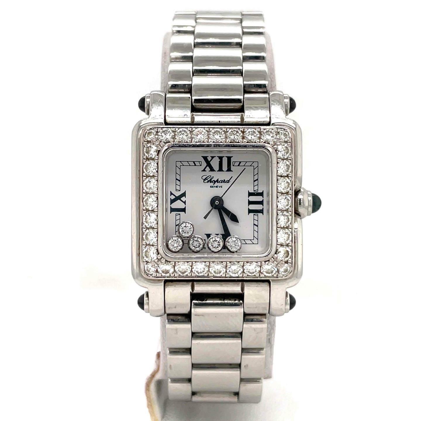 Chopard Happy Sport Quartz 26mm StainlessSteel Diamond Bezel Ladies 27/889523/11