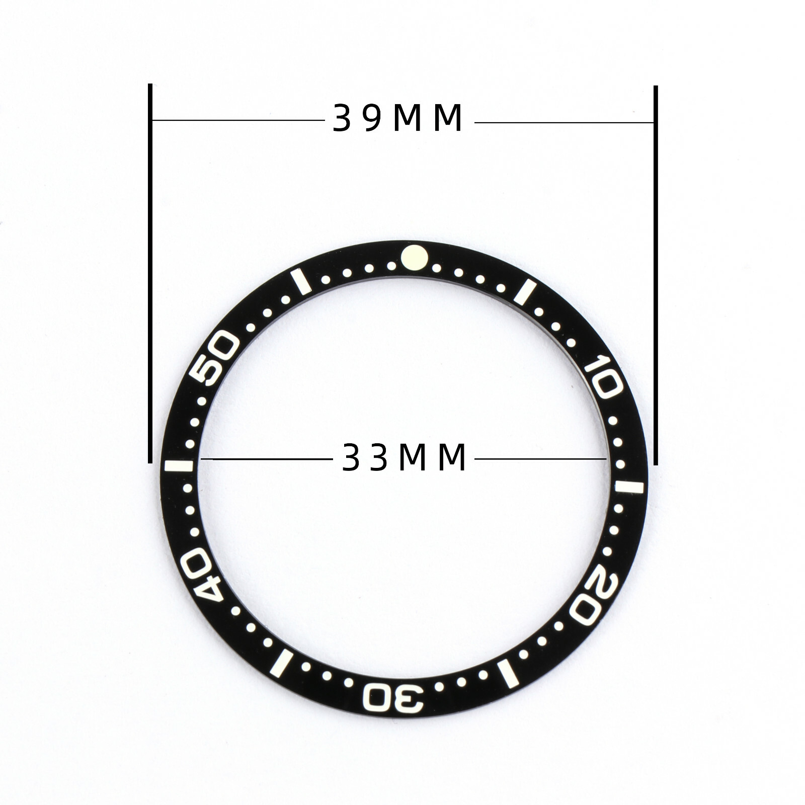 39MM Ceramic Bezel Insert For 62mas Watch Accessory Ring Repair Parts Mod