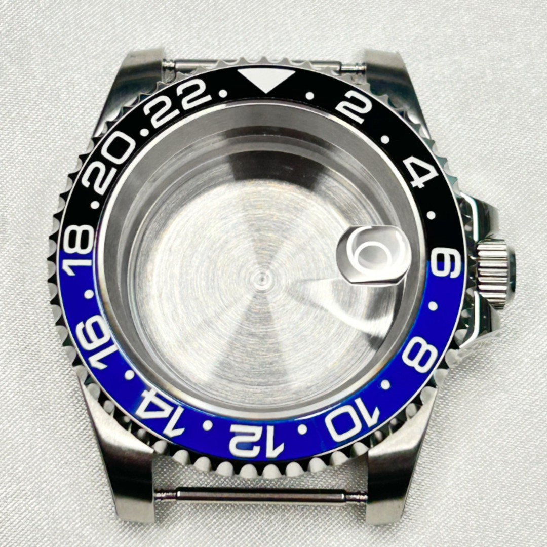 40mm Sapphire Watch Case Batman GMT Ceramic Bezel Glass Fit NH35 NH36 Movement
