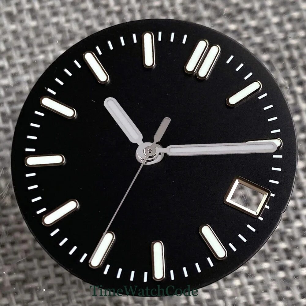 Sunburst Watch Dial Face for NH35 NH36 NH38 Movement Luminous Black Blue 29mm