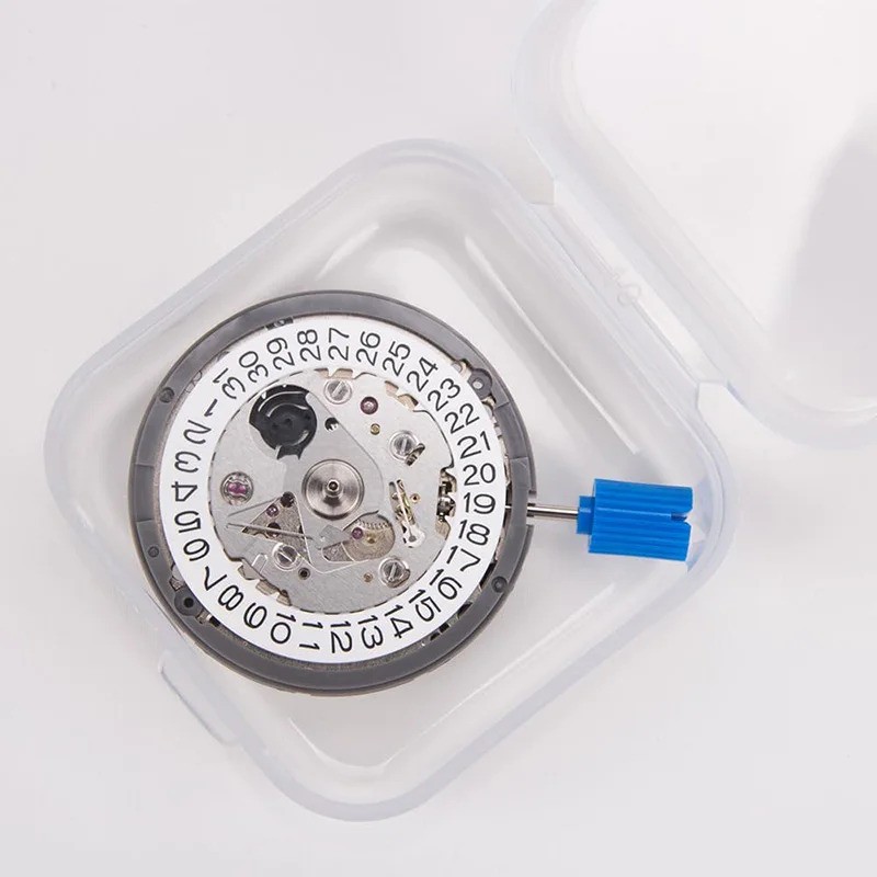SEIKO (TMI) NH35 NH35A AUTOMATIC WATCH MOVEMENT DATE AT 3H WHITE BLACK DISC