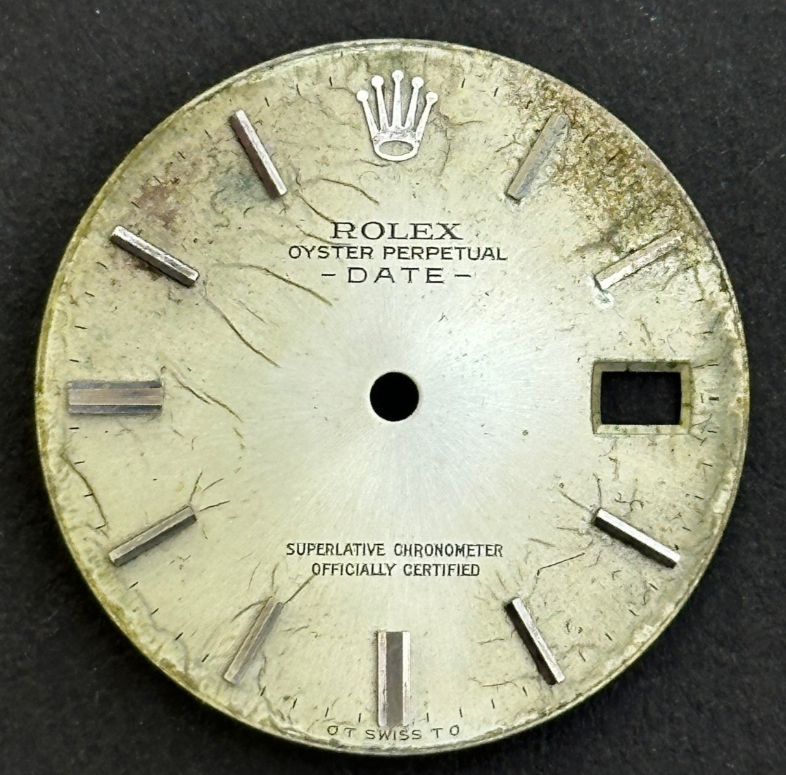Vintage Rolex Oyster Perpertual Date Watch Dial For 34mm Case 1500 1501 1503