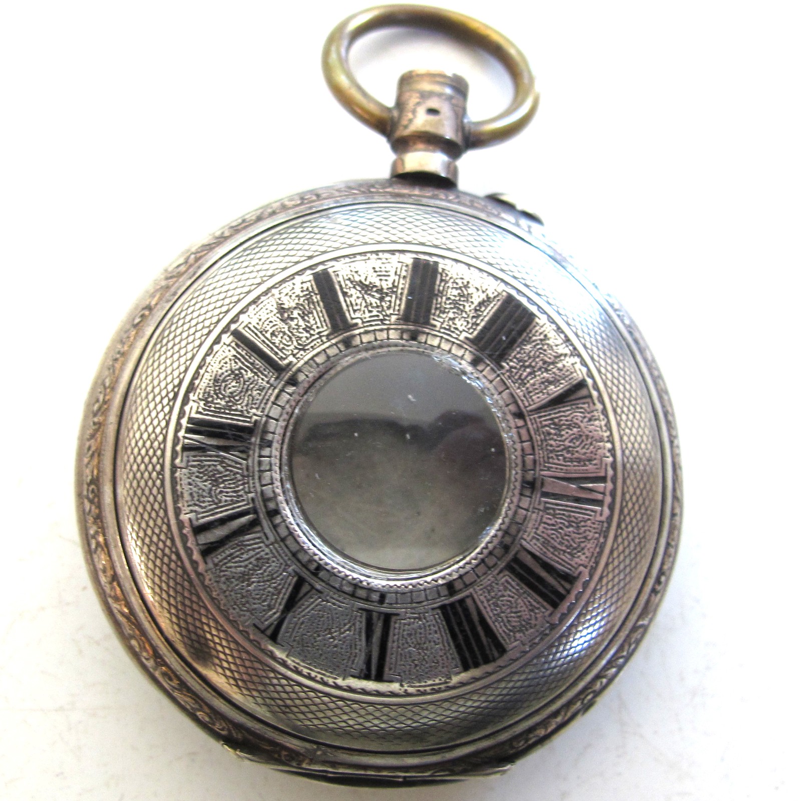 DEMI-HUNTER PocketWatch CASE – Roman Numerals – Fine 800 Silver