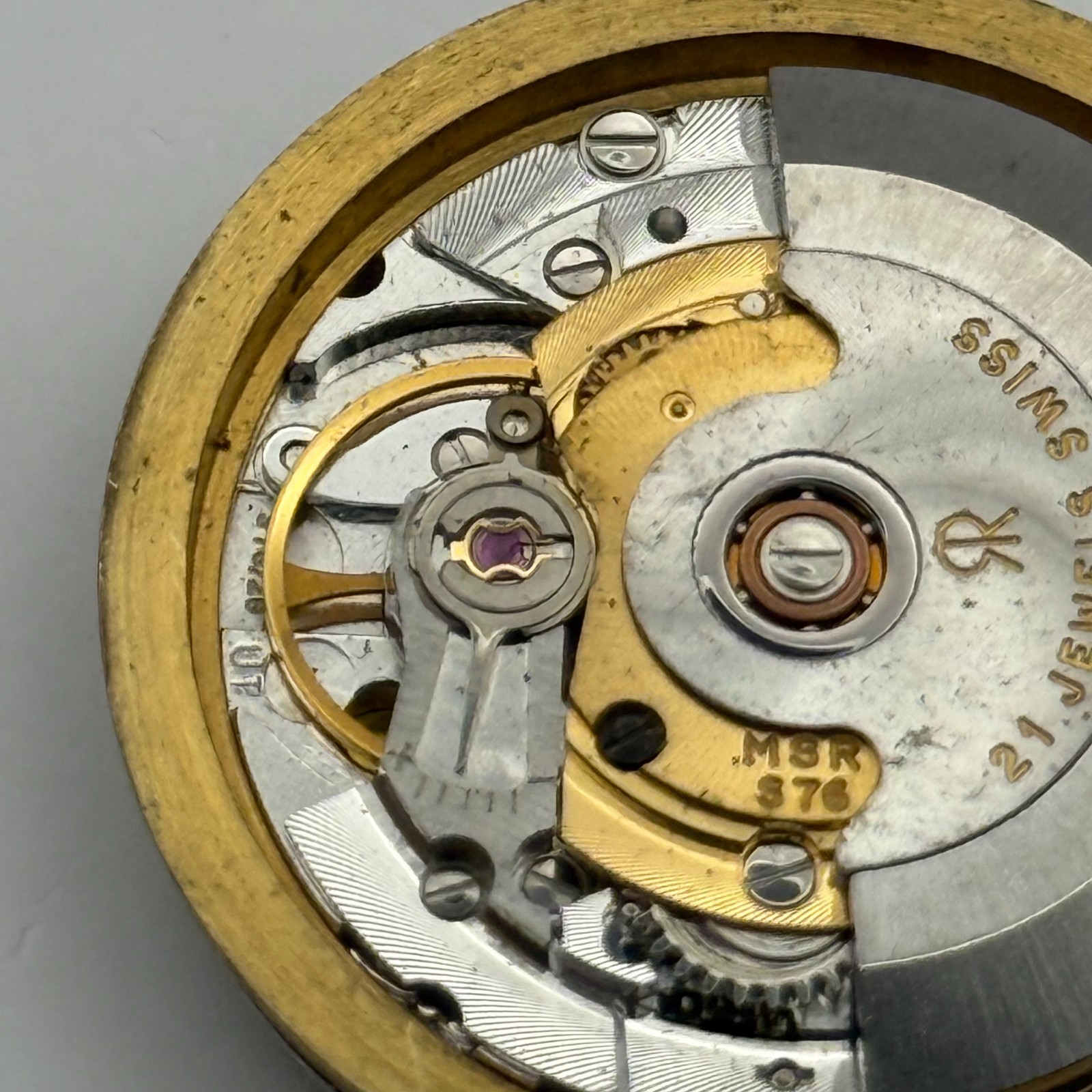 MSR S76-28 Watch Movement Garrard Date Automatic Vintage Parts Repair 30.6mm