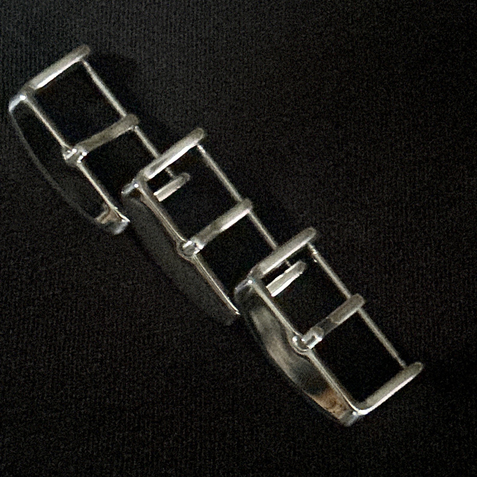 Polished Silver Tone Stainless Steel 22mm Watch Buckle For Watch