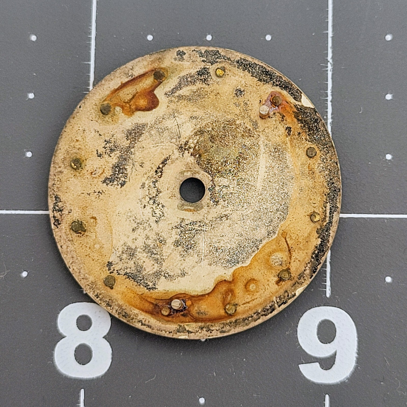1950’s Eloga (Landau) Dress Watch Target Dial Part, 30.5mm, Raised Markers