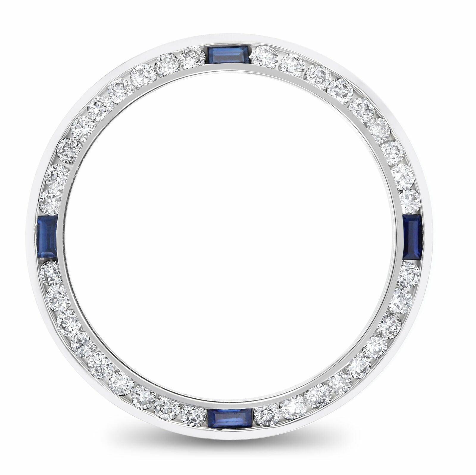 1CT NATURAL DIAMOND BEZEL 18KW FOR ROLEX DATE DATEJUST PRESIDENT WITH SAPPHIRES
