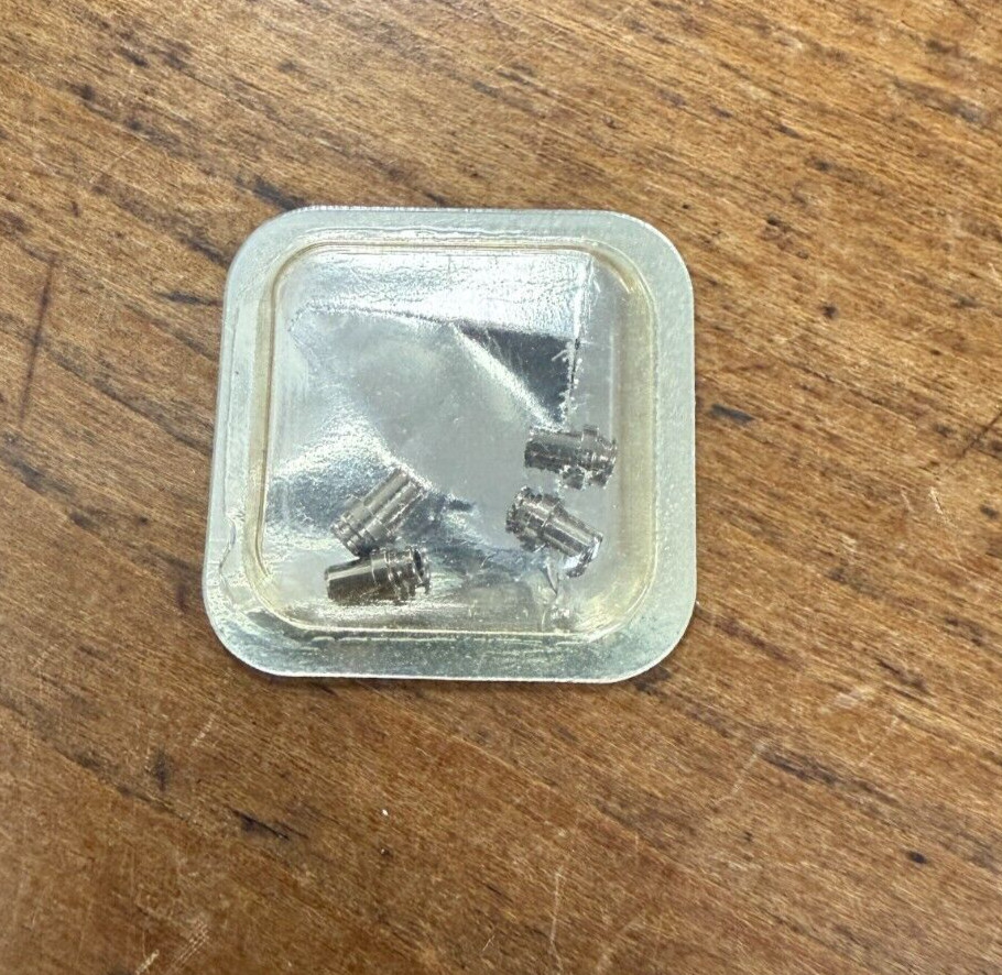Genuine New Cartier Santos Carre Pack of (4) Silver Crown Pendant Tube #VC150075
