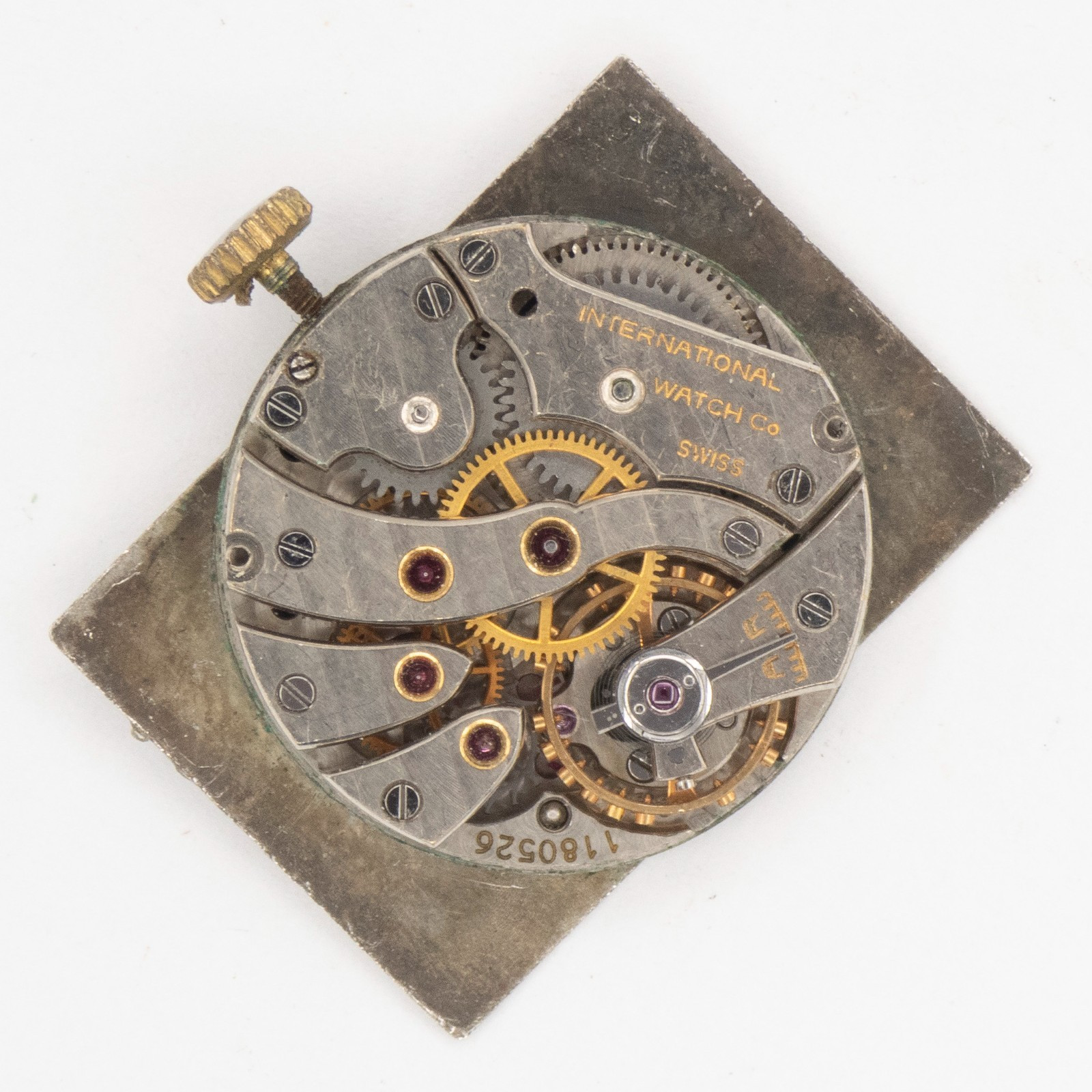Vintage International Watch Co. IWC 19.7 x 4.7 mm Wristwatch Movement, Runs