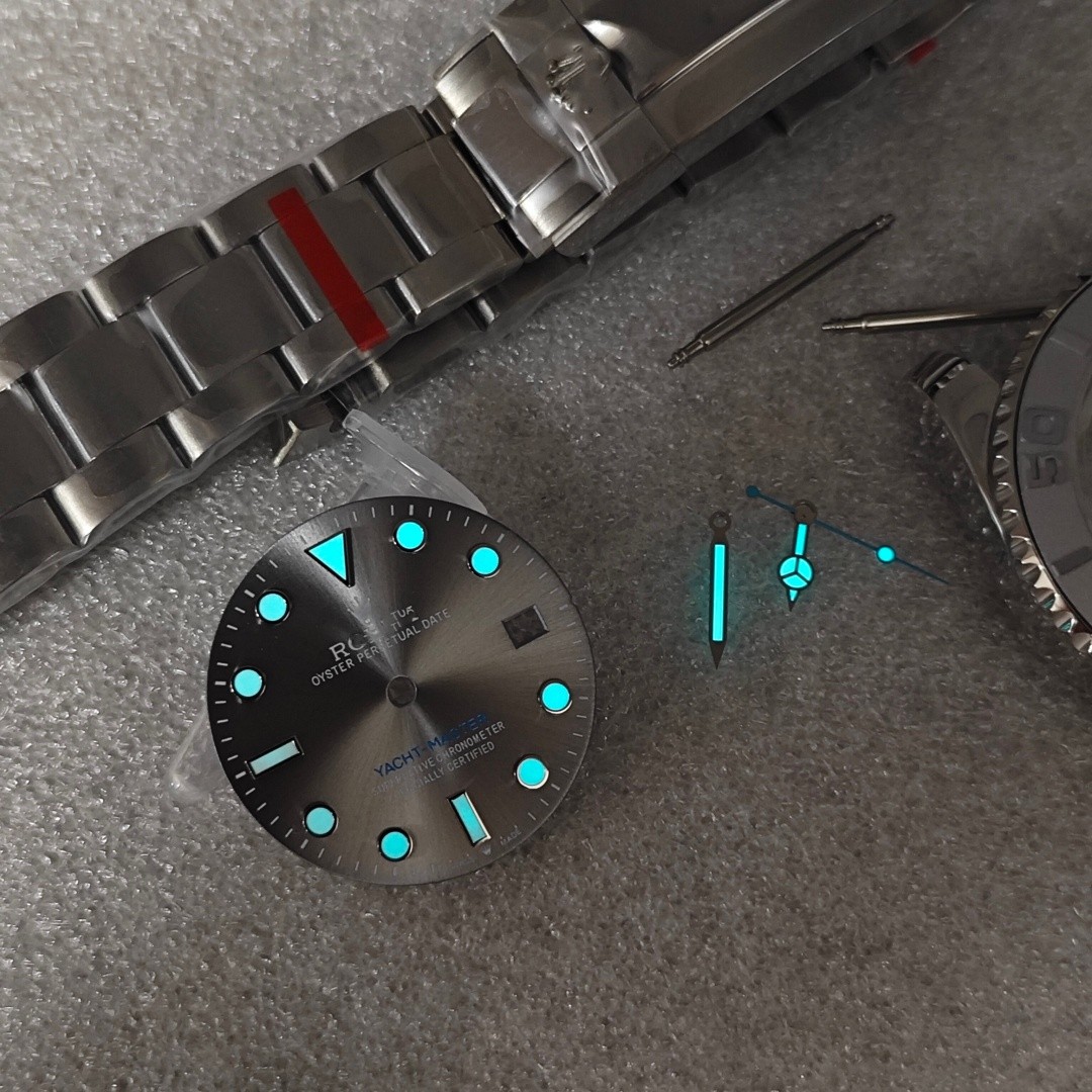 40mm Stainless Watch Case+Strap Sapphire for 8215 Movement 28.5mm Dial Parts