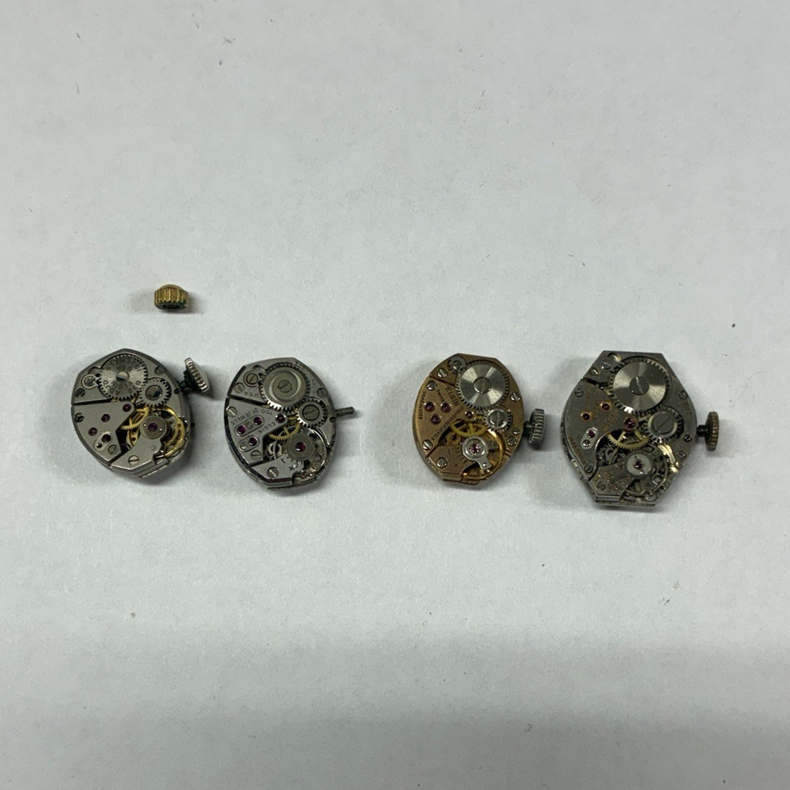 Elgin Swiss 17 Jewels Mechanical Manual Watch Movement Lot – Brass Steel