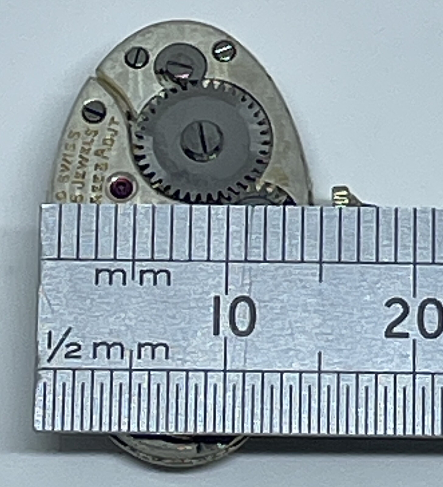 JW CHOPARD MOVEMENT Swiss 16 Jewels 3 Adjustments Does Not Run/For Parts