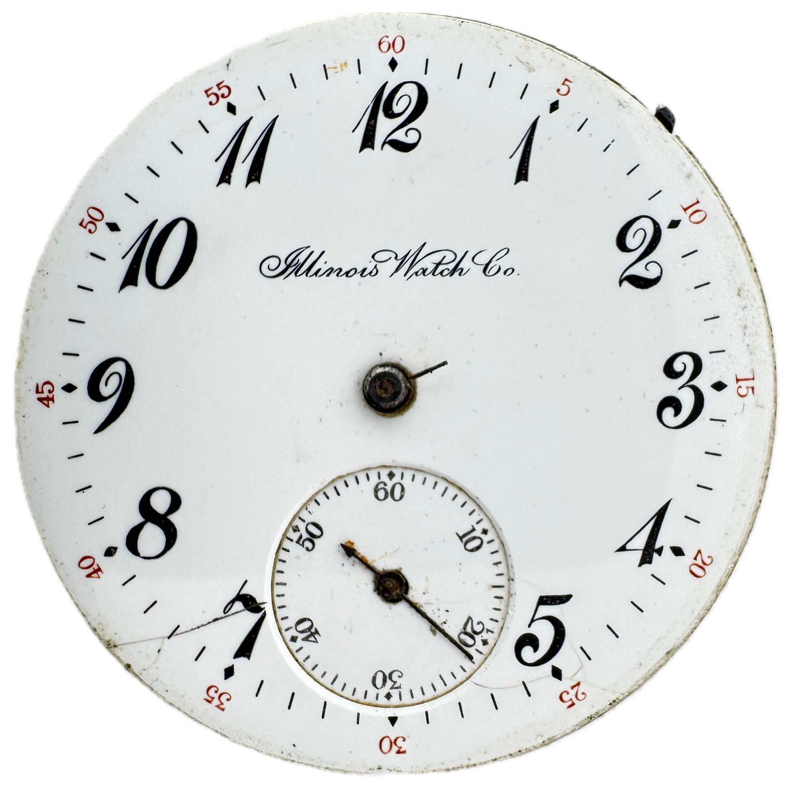 Antique 16s Illinois 3-Finger Bridge Wave Pattern 17J Pocket Watch Movement 184
