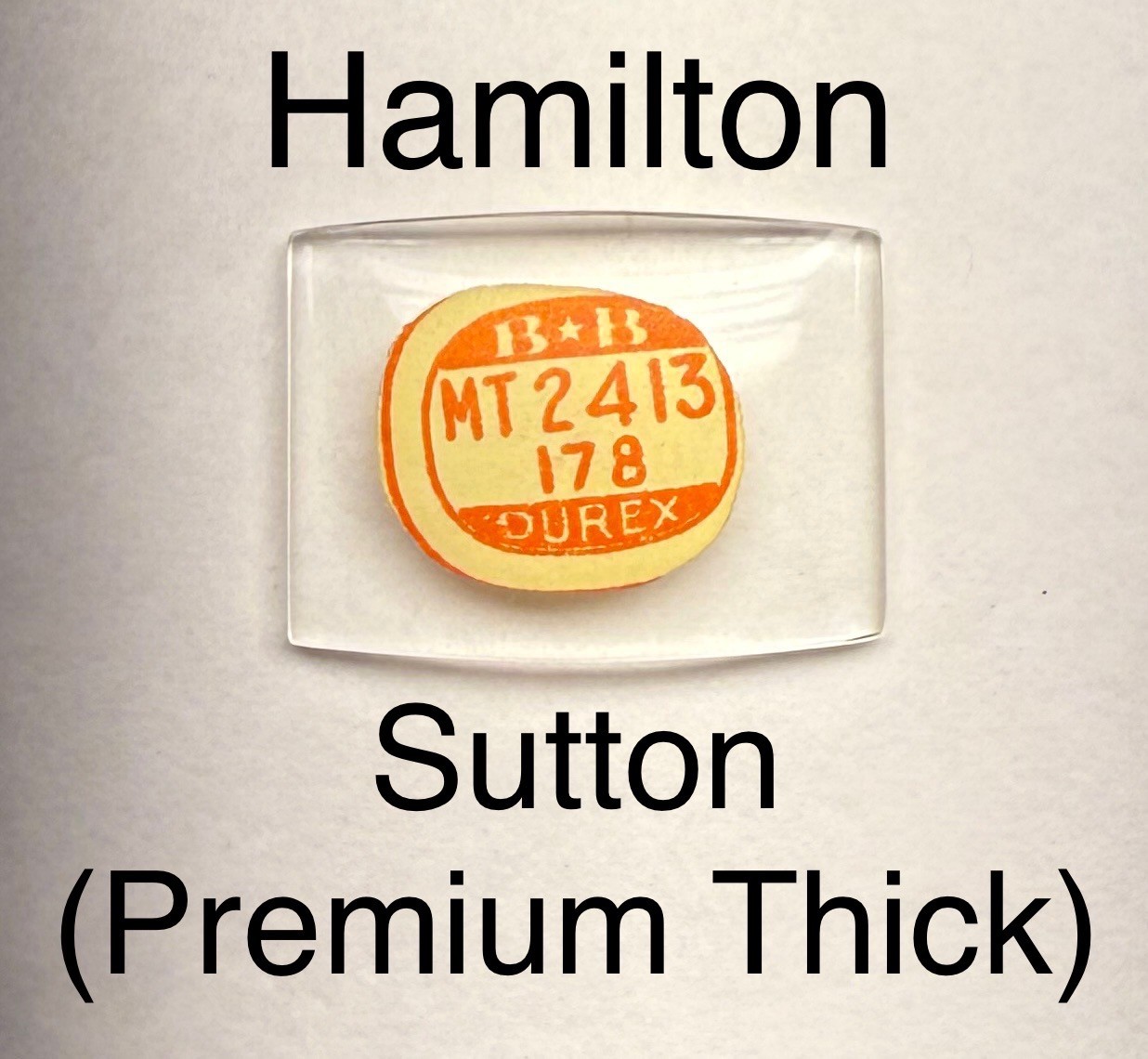 NOS Vintage 1930s Hamilton Sutton Premium Thick Glass Watch Crystal
