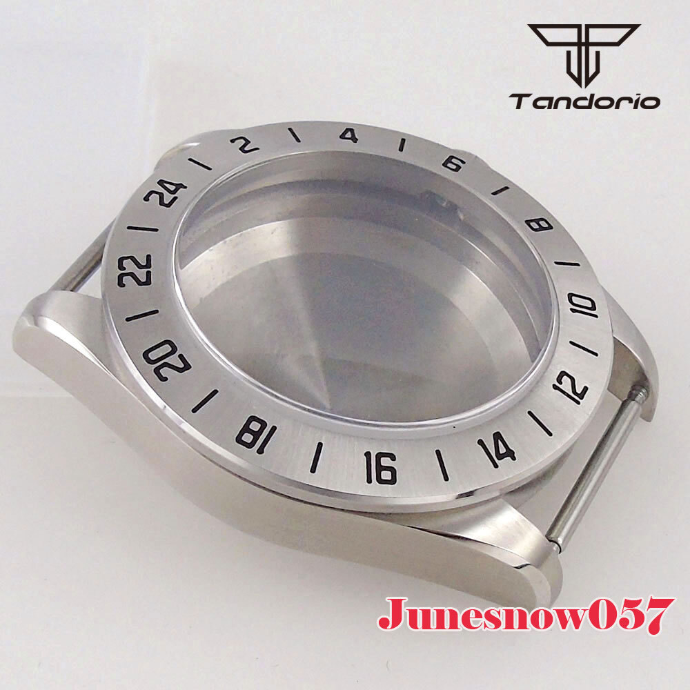 Domed Sapphire Glass For NH35A NH36A ETA2824 316L Steel 39mm Watch Case Brushed