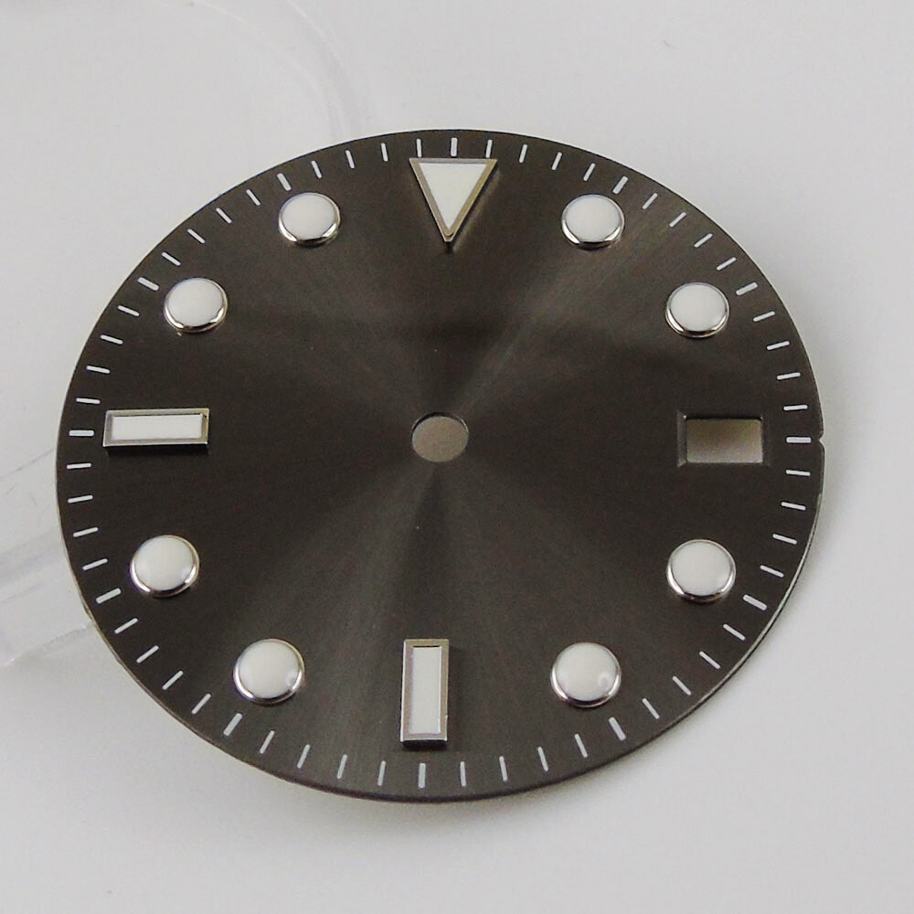 Black blue green white 28.5mm watch dial fit for NH35A Automatic movement date