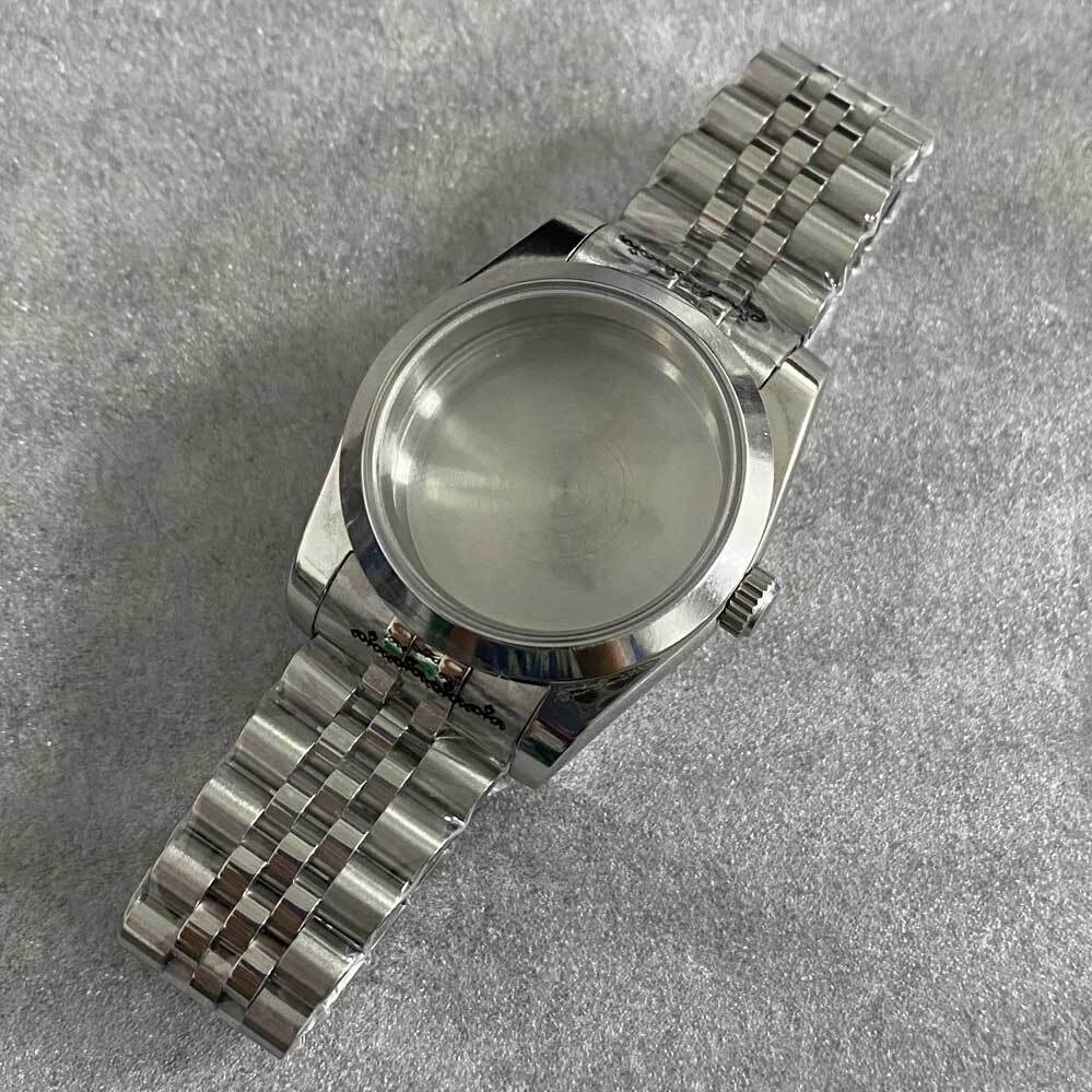 36mm watch case Stainless steel case + strap fit NH35 NH36 Automatic movement