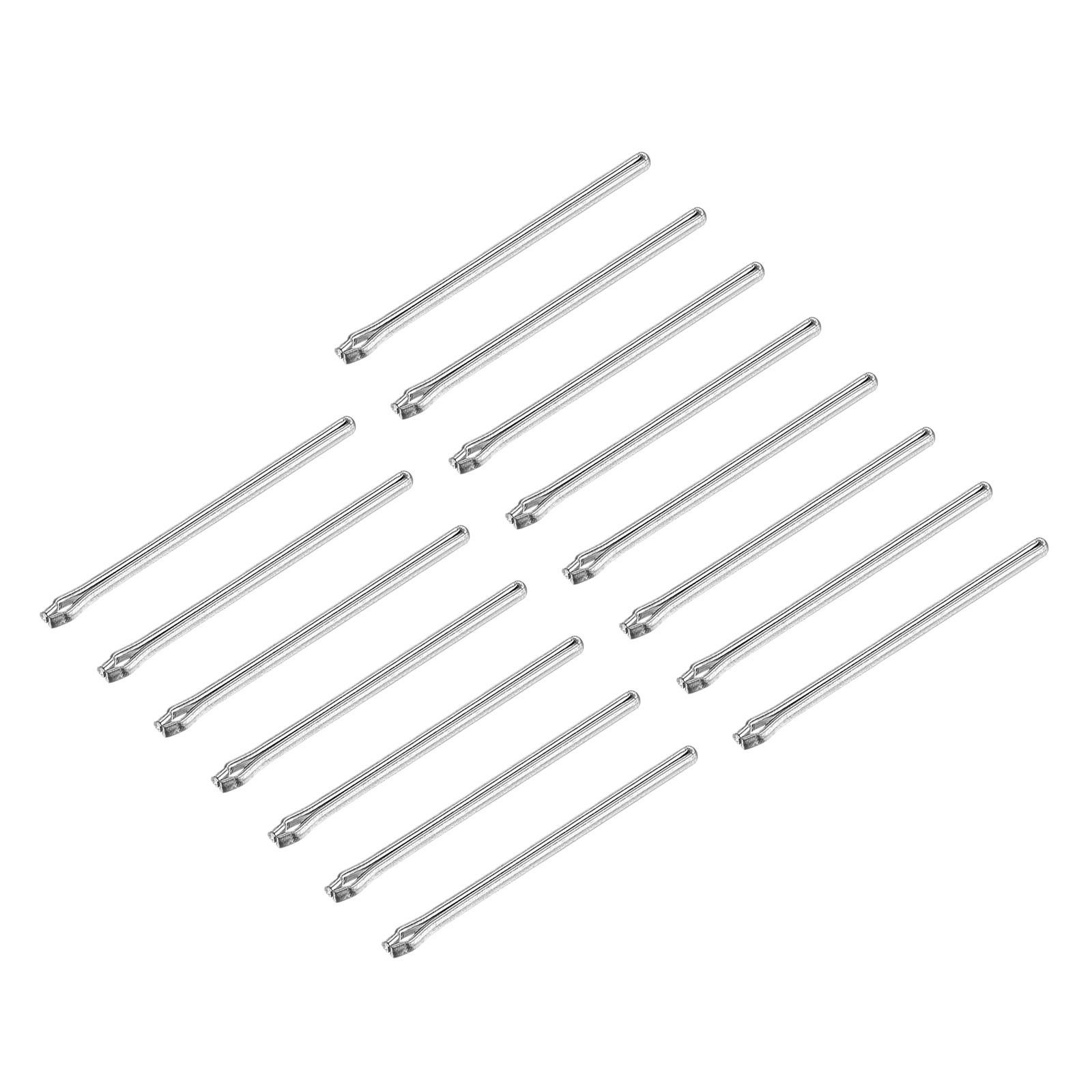 15Pcs 22mm Watch Band Link Cotter Pin Stainless Steel 1mm Dia. Silver Tone