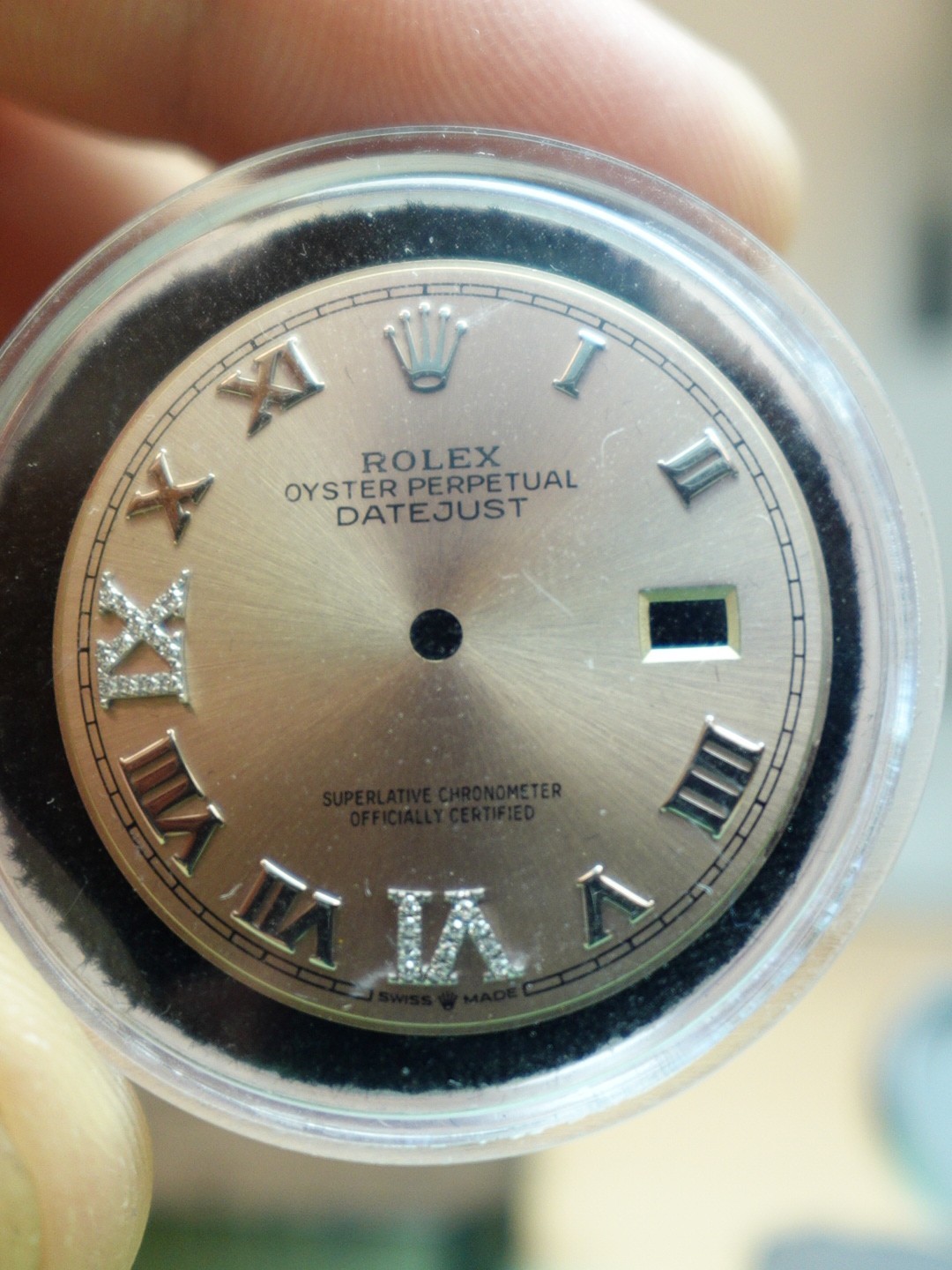 Rolex Custom Pink Diamond Dial w/ Roman Numerals 36mm 126234