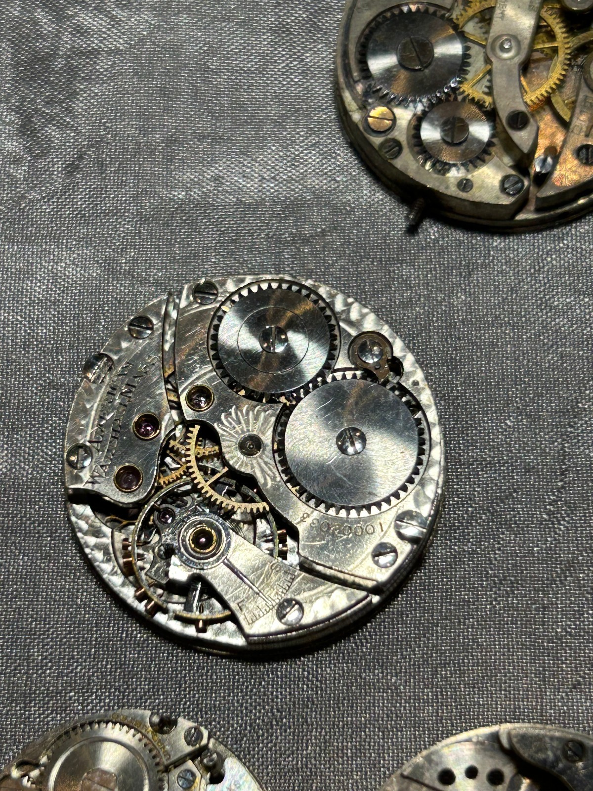 9) VINTAGE WATCH PARTS -BULOVA-HAAS-ETNA-REVERE-WALTHAM-GRUEN FACE ONLY