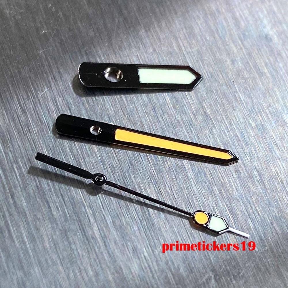 C3 Super Luminous Black Orange Watch Hands Fit NH35 NH36 7s26 Automatic Movement