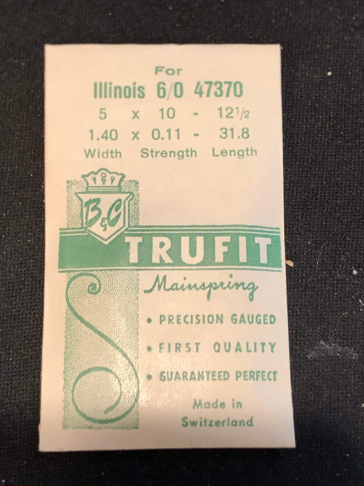 Trufit Mainspring – Illinois 47370 for 6/0s movements – Steel