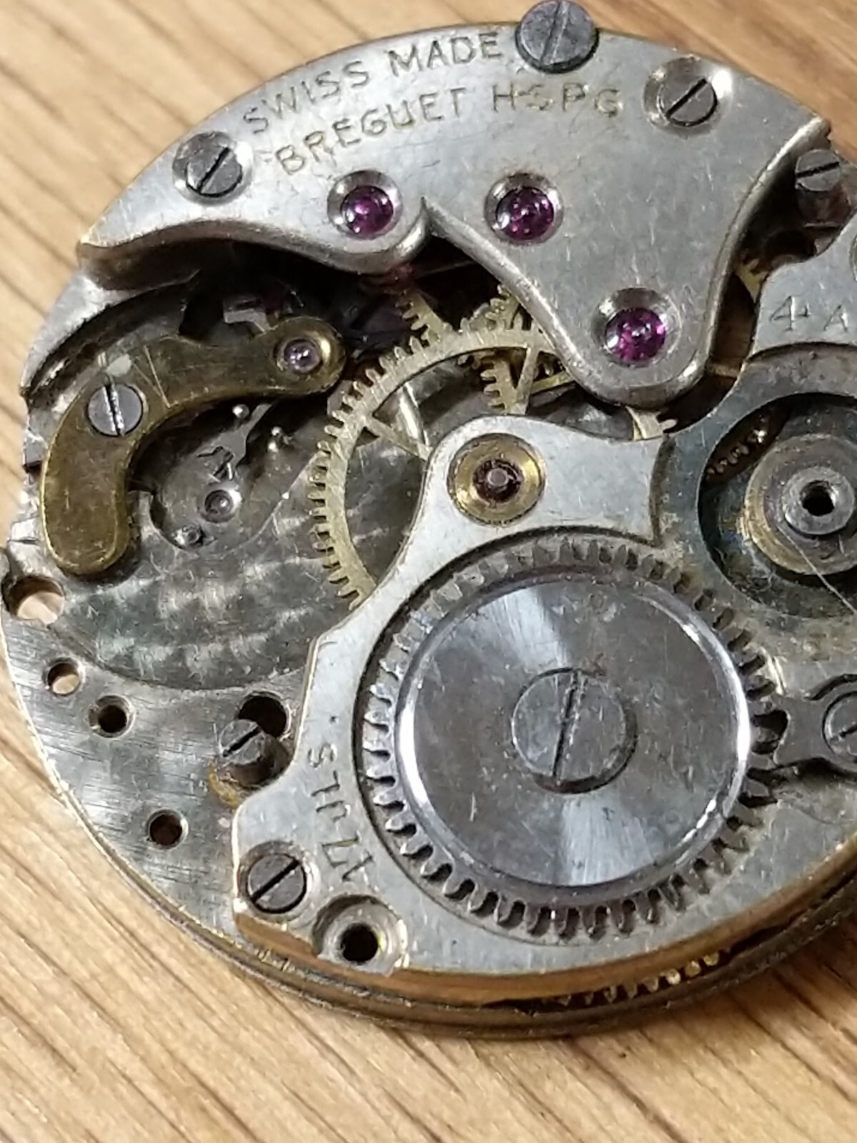 Antique Breguet HSPG military watch movement for parts