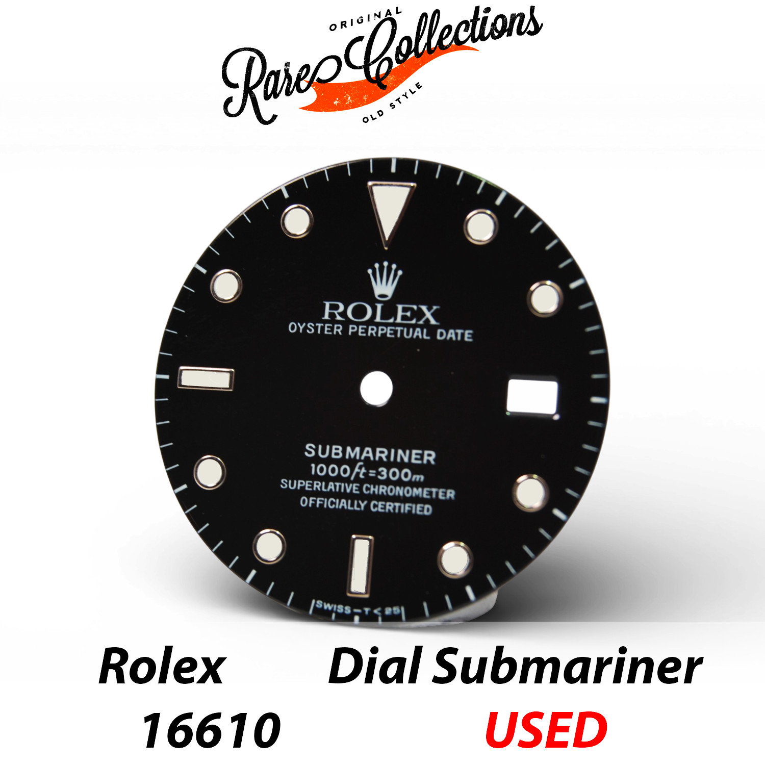 Black Submariner Dial Tritium for Rolex (cod. Dial 16610) — Used Good Condition