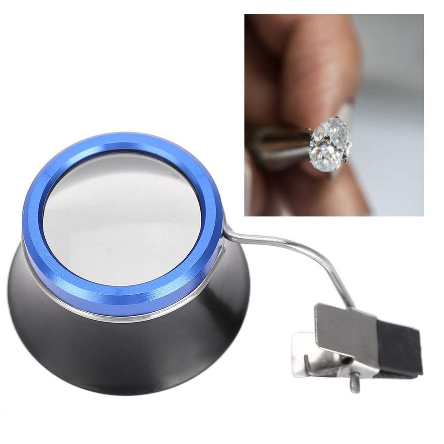 Portable Jewelers Magnifying Loupe, 10X Watchmaker Jewelry Watch Repair Eye M…