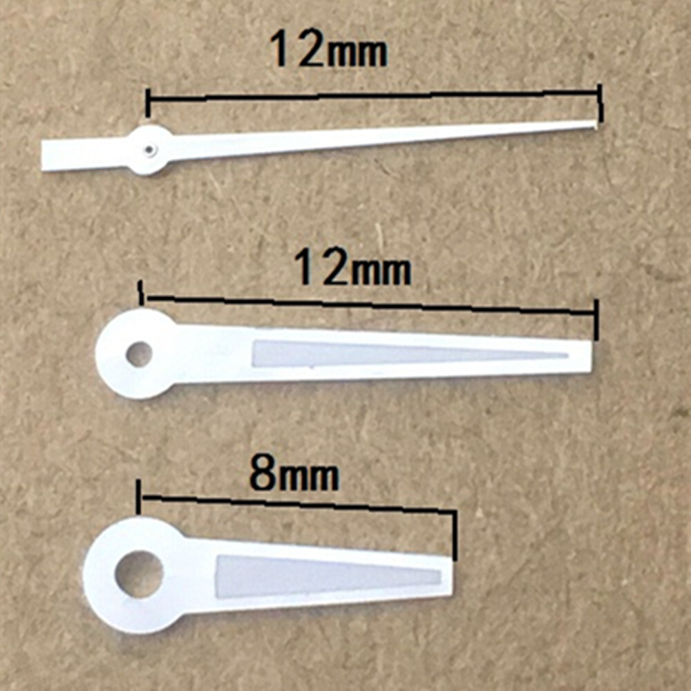 12mm Silver Trim Green Luminous Watch Hands for Epson TMI VJ12 Quartz Movement