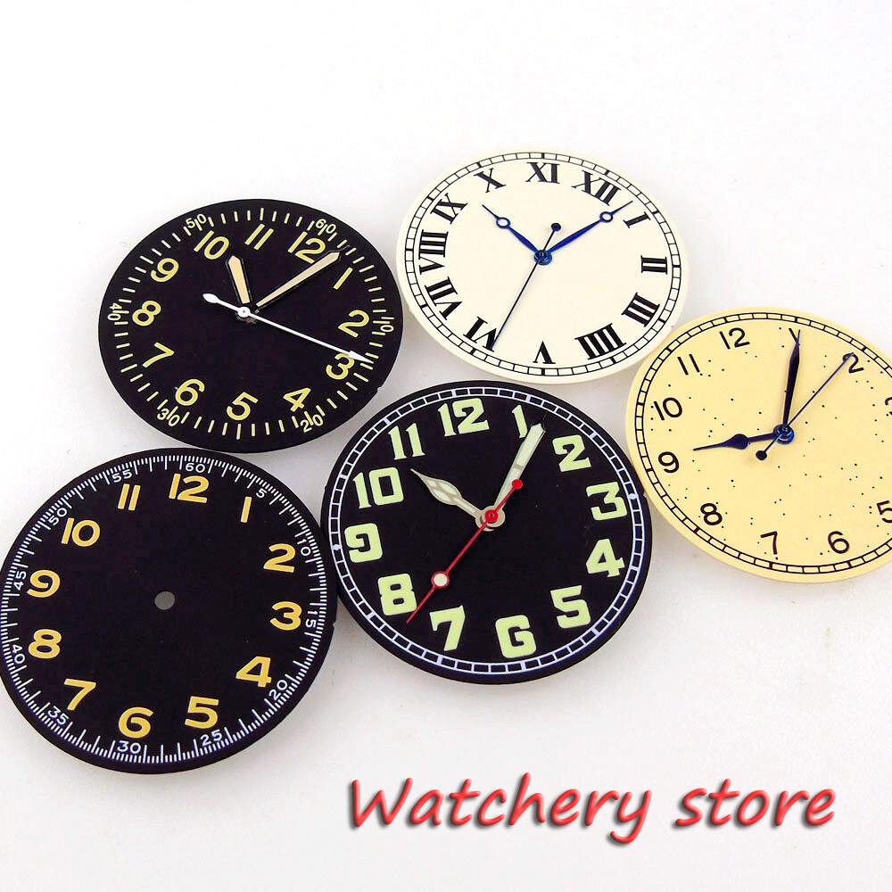 33.5mm Watch Dial Hand Luminous Pilot Style Fit NH35 NH36 MIYOTA 8215 ETA2824