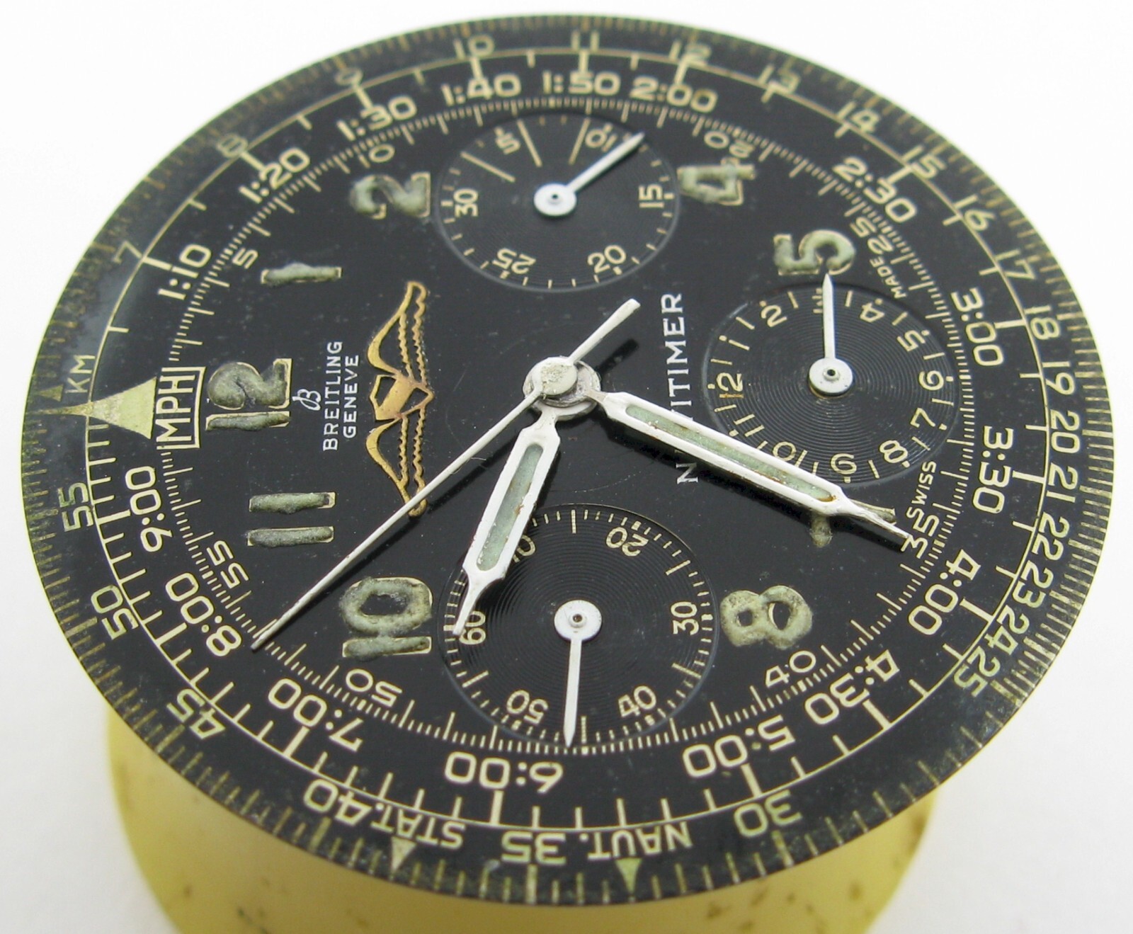Vintage Dial Breitling Navitimer AOPA 12 Hrs. 3 counters + hands * Val. 178 *