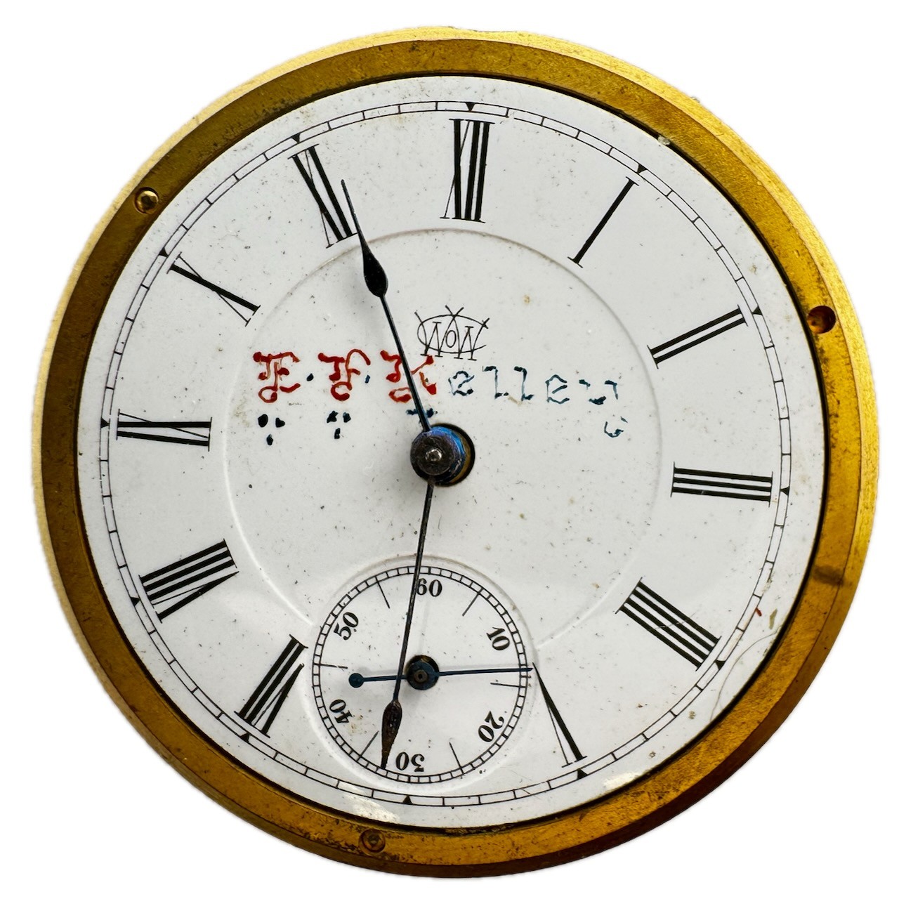 Antique 16s Waterbury Charles Benedict Duplex Pocket Watch Movement Series K