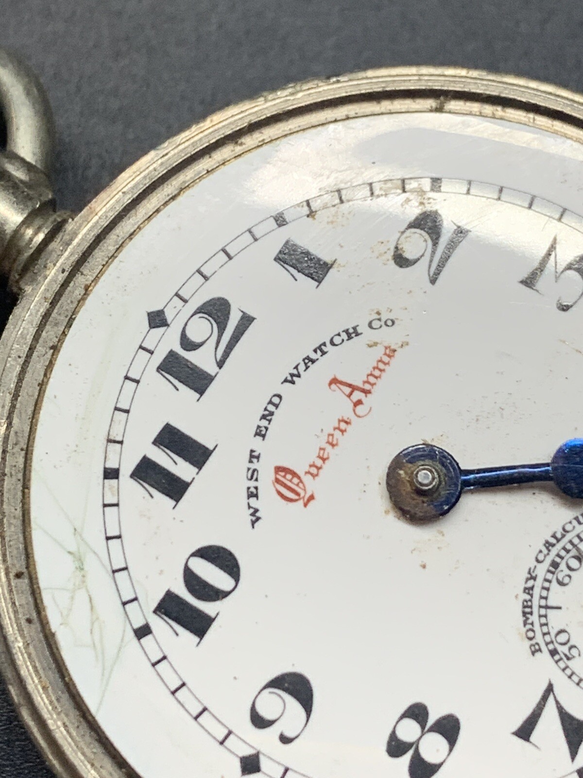 West end company Queen Annie Pocket Watch Enamel Dial For Spares